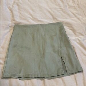 Forever 21 Light Green Satin Mini Skirt